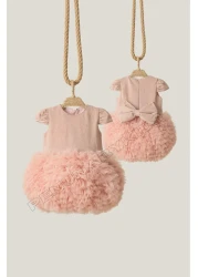 penu baby kids Short Sleeve Baby Girl Dress with Powder Tutu - Princess