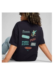 Puma Wardrobe Ess Graphic Women's Navy Blue T-Shirt