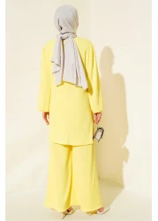 Bigdart Women's Yellow Tunic Pants Bottom Top Set 6663