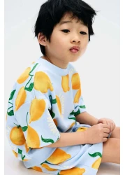 H&M طقم سويت شيرت مطبوع مكون من قطعتين