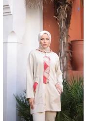 MİMİ Luxury Wear Hooded Zippered Hijab Tracksuit Set - Set of Two