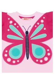 MSHB&G Girl's Pink Butterfly Summer Ruffle Dress