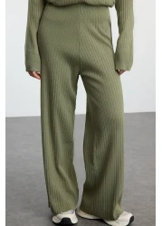  Modest طقم ملابس تريكو كاكي كبير الحجم بغطاء للرأس - TCTAW25US00022