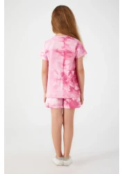 U.S. Polo Assn. Base. Polo Assn Pink Font Detail Light White Girls Shorts Set