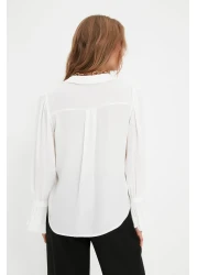  Collection Spanish Sleeve Woven Shirt - Ecru, Regular Fit TWOAW22GO0487