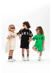 MİNİKO KİDS بدلة قطنية مطبوعة من LACIEL PARIS مع شورت بياقة
