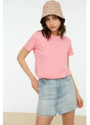  Collection تي شيرت وردي اللون مصنوع من القطن بنسبة 100% برقبة دائرية - TWOSS20TS0141