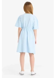 Defacto Girls Oversize Wide Fit Short Sleeve Summer Dress E5800A825Sm