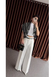 HAZELANNA Poliviskon White Trousers