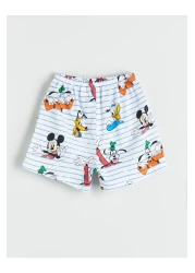 LC Waikiki تي شيرت وشورت مطبوع عليه ميني ماوس للأولاد الصغار مكون من قطعتين