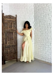 moneta boutique Women's Ruffled Sleeves Long Designer Shirt Dress