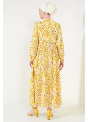 Bigdart 2144 فستان منقوش بياقة القاضي