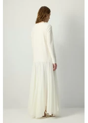 Touche Prive فستان كريب مشبك من الشيفون