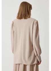 Happiness İstanbul طقم تنورة تونيك كريمي للنساء DD01317