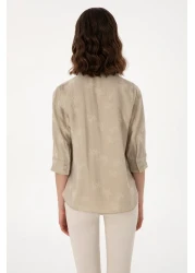 U.S. Polo Assn. Women's Stone Long Sleeve Shirt 50299438 -Vr049