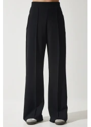 Happiness İstanbul Women's Black Stretchy Sweatpants BF00090