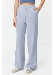  Collection Light Blue Wide Leg Woven Trousers - Twoaw22Pl0139
