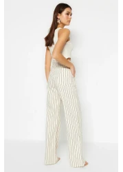  Collection Multi-Colored Striped High Waist Wide Leg Jeans TWOSS23JE00247