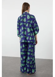  Collection 100% Cotton Fish Patterned Blouse and Pants Set - TBESS24AU00070