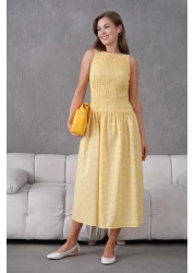 Park Karon فستان منسوج صيفي طويل من القماش القطني من Gipeli