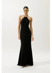 Manuka فستان سهرة فرنسي معطف أسود