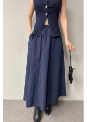 lizge giyim تنورة المظلة مع مرونة الخصر