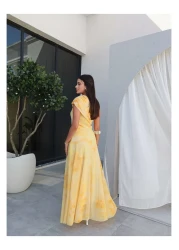 ESRAHELVACI One Shoulder Tie Dye Pattern Dress