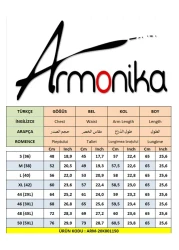 armonika Women's Turquoise Collar Tied Patterned Shirt ARM-20K001150