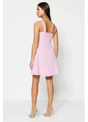  Collection Pink A-Line Woven Short Evening Dress Night Graduation Dress Tprss23El00031