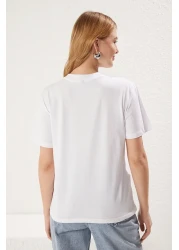  Collection حزمة من 2 تي شيرت أبيض بياقة واقفة من القطن بنسبة 100% - TWOSS20TS1500