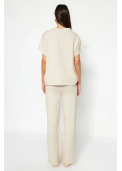  Collection طقم تريكو حجري ناعم الملمس - الجزء السفلي والعلوي TWOAW24AU00042