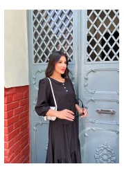 ikomteks بدلة تنورة من الكتان