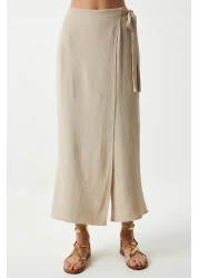 Happiness İstanbul Cream Ayrobin Shalwar Trousers - Women's Skirt Look DE00033