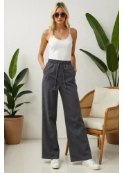 ENZİM JEANS Regular Waist Wide Leg Jeans with Elastic Waist