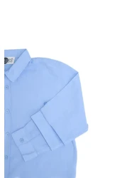 rg kidsstore قميص كتان شبابي بأكمام طويلة