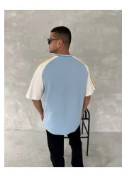 İLKCET MODA تي شيرت مطرز للجنسين مقاس كبير