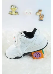 Moda Lime Unisex Children's Sports Shoes Kuromi Special Design Lace-Up and Velcro Sneakers