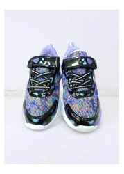 pediashoes حذاء رياضي Kuromi Girl خفيف ومرن مع ضوء بين رقم 26-30