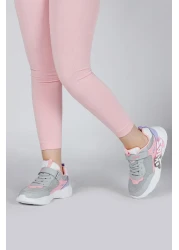 Jump 30013 رمادي فاتح - حذاء رياضي كاجوال للفتيات باللون الوردي