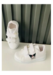 AdaKids حذاء رياضي خفيف الوزن مطبوع عليه كروم للفتيات والأولاد للجنسين باللون الأبيض