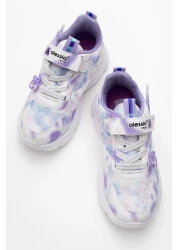 CCWAY AYAKKABI حذاء رياضي للأطفال من نوع Velcro Anorak مقاس 26-30 أبيض ليلكي