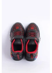 kidsfeet حذاء للأولاد باللون الأسود على شكل سبايدر مان فيلكرو