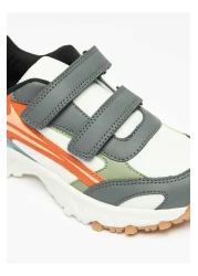 Juniors Colourblock Sneakers with Hook and Loop Closure