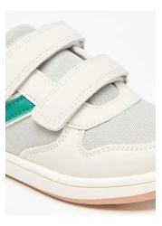 Juniors Panelled Sneakers with Hook and Loop Closure