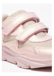 Flora Bella by Shoexpress Glitter Detail Sneakers with Hook and Loop Closure