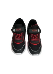 Liger Black and Red Children's Sports Shoes - Lace-Up and Velcro