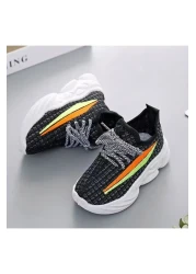 Muchmy Kids Sneakers Sports Running Breathable Knit Athletic Sneakers