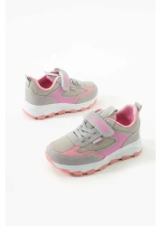 GAK RUN حذاء رياضي كاجوال مريح للأطفال من الجنسين مزود بشريط فيلكرو ونعل بولي خفيف