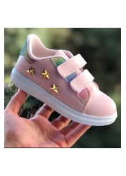 Pandalina Girls' Sneakers - Non-slip Phylon Sole, Shiny Glitter Detailed Sports Shoes