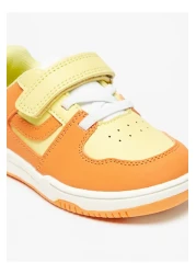 Barefeet Colourblock Sneakers with Hook and Loop Closure